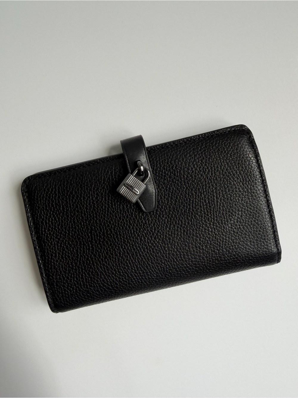 Michael Kors Adele Slim Pebble Leather Wallet Black